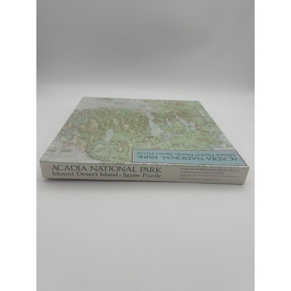 Acadia National Park Mount Desert Island Jigsaw Puzzle Map NEW Sealed - Picture 2 of 4